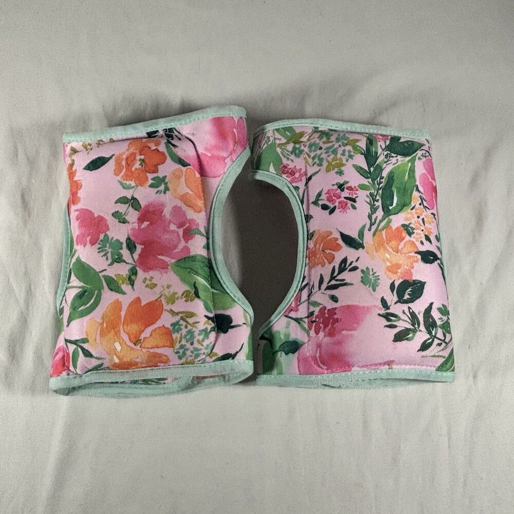 Knee Pads Pink Floral Watercolor Pair
